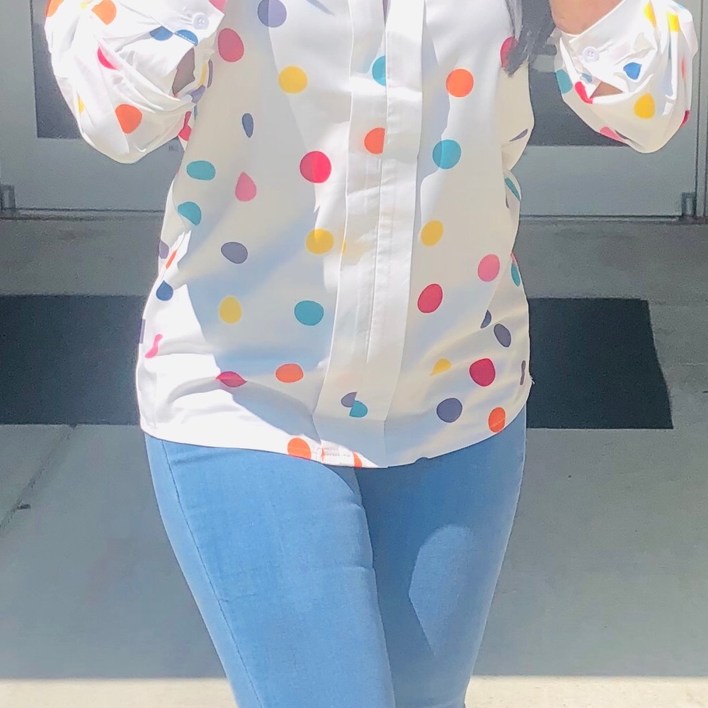 Polka dots button down shirt - Picture 4 of 5